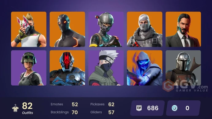  Fortnite Account [PC] 82 skins | Elite Agent | Havoc | Sub Commander | Trailblazer | Rogue Agent | Valor | Calamity | The Foundation | Torin | 