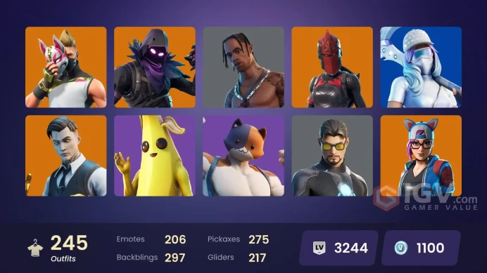 [PC/Nintendo] 223 skins | Travis Scott | OG STW | Parental Controls | Rogue Agent | Cactus Jack | Basic Basher | Reaper |