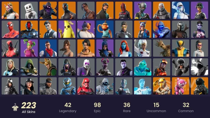 [PC/XBOX/Nintendo] 223 skins | Travis Scott | The Reaper | Leviathan Axe | Take The L | OG STW | Elite Agent |  Gold Midas |