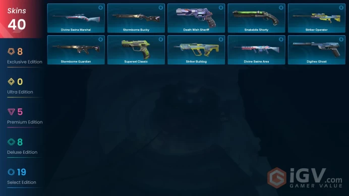 EU / 40 LUX SKINS (Prelude to Chaos Vandal+Oni Vandal+Kuronami Sheriff+Reaver Operator) + 4 KNIVES (XERØFANG Knife) / MAIL (FULL ACCESS)