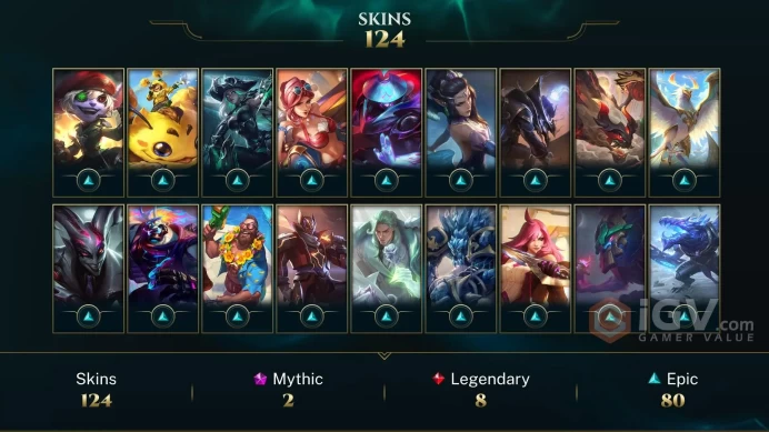 Eune B4- 124 Good Skin ( 2 mythic, 8legendary, 80 epic) I  115 Champ I MID main I INSTANT DELIVERY I FULL ACCES I SAFETY