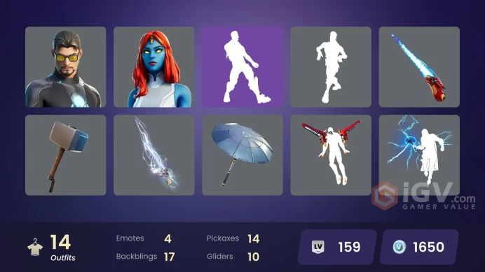 [PC/PSN/XBOX] 14 skins | Dark Power Chord | Groot | Jennifer Walters | Tony Stark | Thor | Storm | Black Widow (Snow Suit) | Doctor Doom | 16