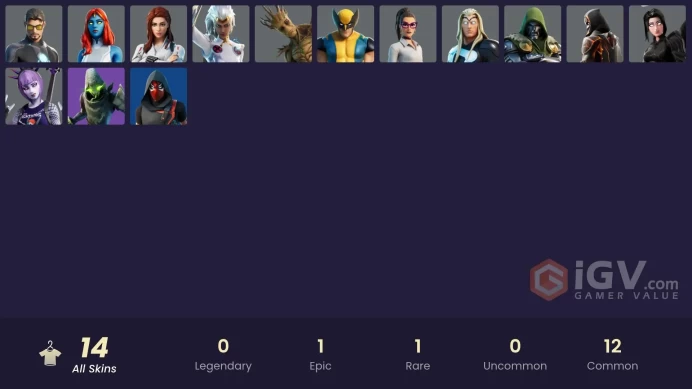 [PC/PSN/XBOX] 14 skins | Dark Power Chord | Groot | Jennifer Walters | Tony Stark | Thor | Storm | Black Widow (Snow Suit) | Doctor Doom | 16