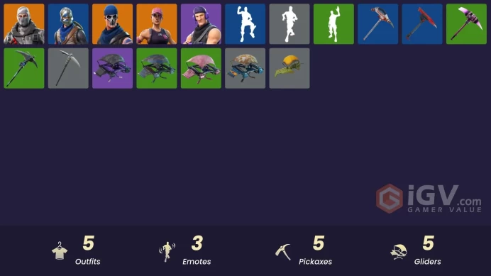 [PC/PSN] 5 skins | OG STW | Blue Squire | Havoc | Sub Commander | Pursuit | Skirmish | Backup Plan | Squire Shield | Clawz Retro | Instigator |