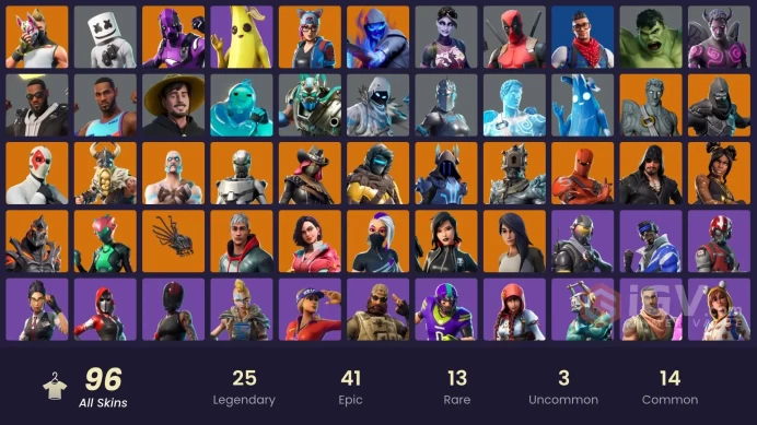 [PC] 97 skins | Dark Vertex | Eon | IKONIK | Spike | Blue Striker | Rogue Agent | Prodigy | Stage 4 | Y406