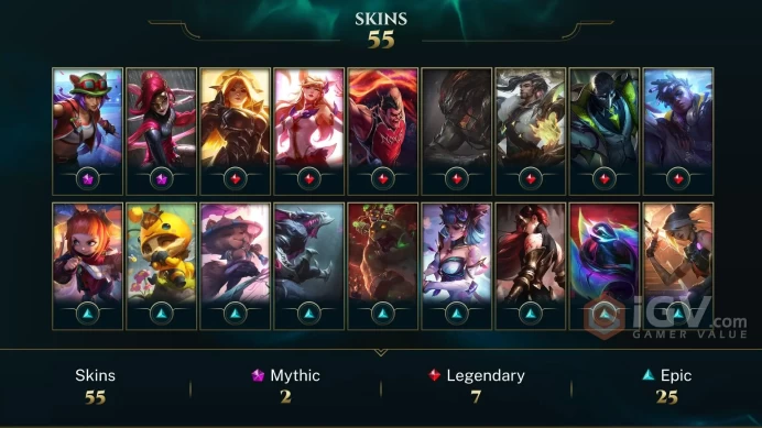 | EUNE | 55 SKINS | GOLD 4 | 96 CHAMPIONS | 119 LEVEL | INSTANT DELIVERY | FULL ACCESS | FkYrE |