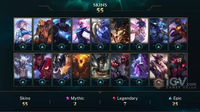 | EUNE | 55 SKINS | GOLD 4 | 96 CHAMPIONS | 119 LEVEL | INSTANT DELIVERY | FULL ACCESS | FkYrE |
