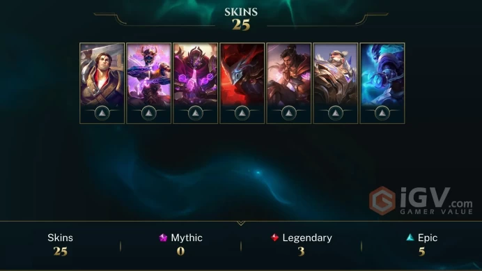 | EUNE | 25 SKINS | GOLD 4 | 113 CHAMPIONS | 166 LEVEL | INSTANT DELIVERY | FULL ACCESS | FoJ9O |