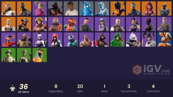 [PC/XBOX] FA / 34 SKINS / IKONIK / TAKE THE L / STAGE 5 / STAGE 5 - NO SHOULDER PAD / VALOR / CARBIDE / DARK VANGUARD / THE VISITOR / OMEGA /
