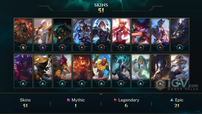 EUW / S16 SILVER III / 116 CHAMPS / 51 SKINS / 0W/3L PLACEMENTS / HONOR 3 / CHANGEABLE EMAIL / 5 MIN. 24/7 DELIVERY