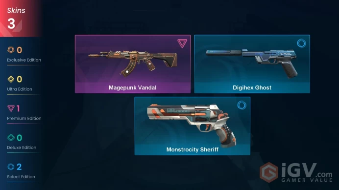 | LATAM | 3 SKINS | VALUE: 1775 VP | Magepunk Vandal | Digihex Ghost | RANKED READY | 85 LEVEL | INSTANT DELIVERY | FULL ACCESS | FqvNW |
