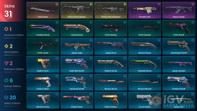 | AP | 1 KNIFE | 31 SKINS | VALUE: 8500 VP | Protocol 781-A Phantom | RANKED READY | 226 LEVEL | INSTANT DELIVERY | FULL ACCESS | FquHJ |