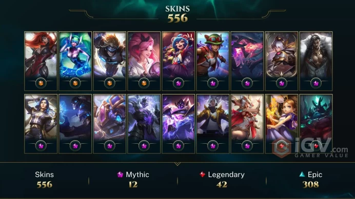 EUW / EMERALD 4 %70WR - 172 Champ - 555 Perfect Skins(4 Ultimate, 12 Mythic, 42 Legendary, 308 Epic) -341 CHROMAS - HANDMADE - FULL ACCES -CHEAP