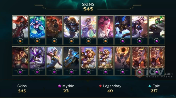 Southeast Asia Bronze4- 545 Skin (6 ultimate, 22 mythic, 40 legendary) - Full Champ -Full Acces- Changeable Nick - Instant Delivery- Safe