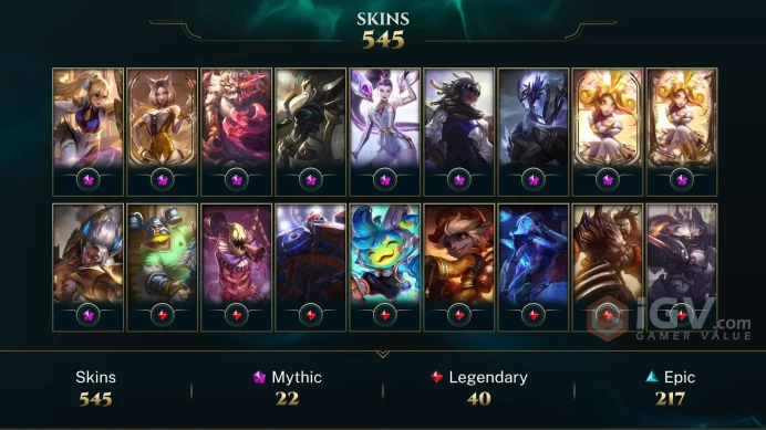 Southeast Asia Bronze4- 545 Skin (6 ultimate, 22 mythic, 40 legendary) - Full Champ -Full Acces- Changeable Nick - Instant Delivery- Safe