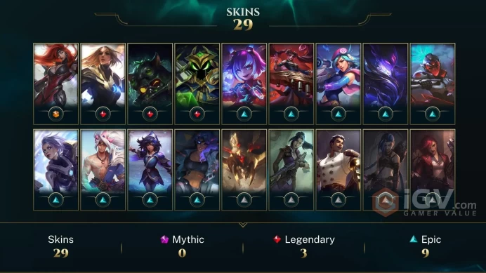 [Code A136] Level 72 + 29 Skins / Very Cheap