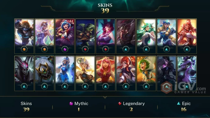 [Code A141] Level 166 + 40 Skins / Very Cheap