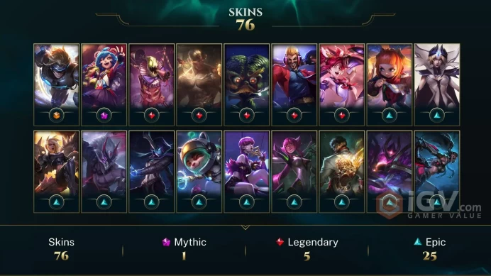 Las Unk - 76 Skin - 130 Champs - Honor 3 - 2015 Account- Instant Delivery - Full Acces- Safe