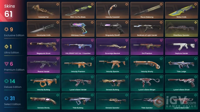 [TURKEY] 61 SKINS | 6 KNIFES | ~ 34,650 VP Inventory value