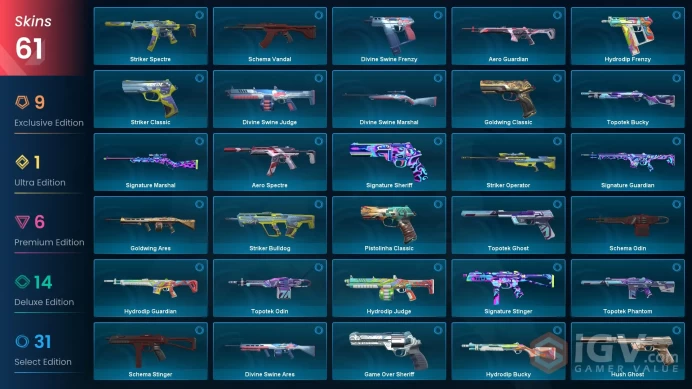 [TURKEY] 61 SKINS | 6 KNIFES | ~ 34,650 VP Inventory value