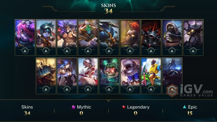 Lan UNK - 36 Skin- Ranked Ready - Last Rank Gold4- 100.000 Blue Essance- 411 RP - FULL ACCES- INSTANT DELIVERY- SAFETY