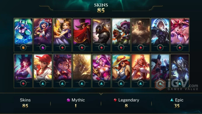 LAS UNK- 85 Skin- 160.000 BLUE ESSANCE - RANKED READY - FULL ACCES - SAFETY