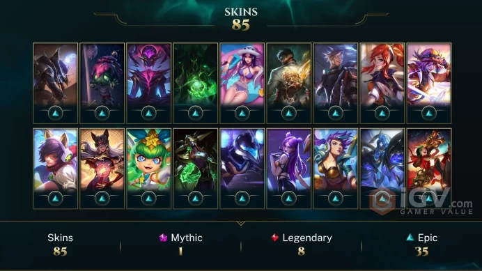 LAS UNK- 85 Skin- 160.000 BLUE ESSANCE - RANKED READY - FULL ACCES - SAFETY