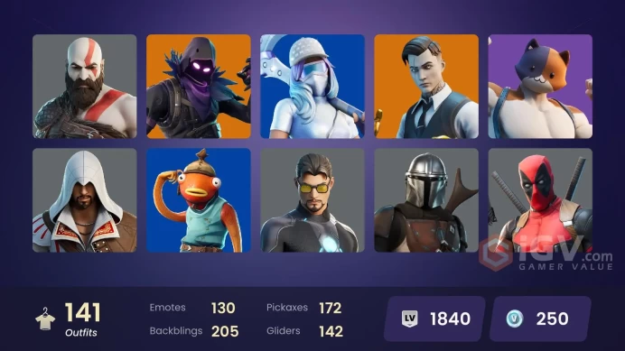PC/PSN/Xbox/Nintendo 141 skins Leviathan Axe | Kratos | Gold Midas | Gold Brutus | Fixer | Sultura | Cloud Striker | Eternal Knight | Gear Speci