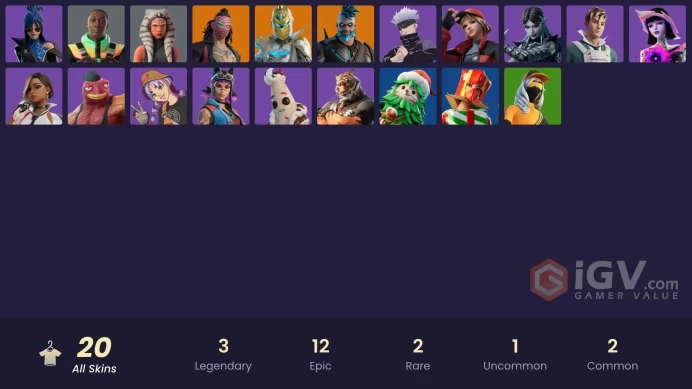 | PC/PSN | 20 SKINS | Omegarok | Spectra Knight | Kado Thorne | Antonia | Piper Pace | Oscar | Satoru Gojo | Astrea | Mae | 100 VBUCKS | FrCeH |