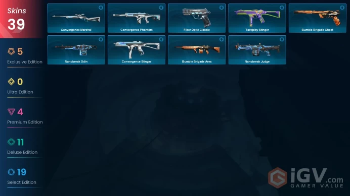 EU 39 skins | Kuronami Vandal | RGX 11z Pro Vandal | RGX 11z Pro Sheriff | Sovereign Phantom | Origin Operator | Bubble Pop Light Stick | Aemond