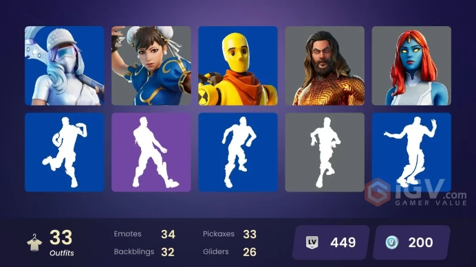 | PC/PSN/XBOX | 33 SKINS | Eternal Knight | Galaxy Scout | Fade | Scuba Jonesy | Darkheart | Jennifer Walters | Siona | 200 VBUCKS | Fpf0d |