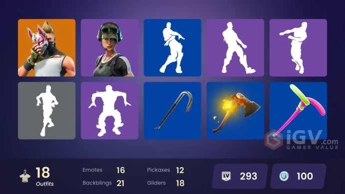 | PC/PSN/XBOX | 18 SKINS | Ragnarok | Vertex | Enforcer | Drift | Calamity | Rook | Fable | Blue Striker | Sledgehammer | 100 VBUCKS | Fra0c |