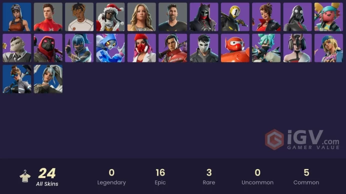 | PC/PSN | 24 SKINS | Dark Doggo | Undercover Skye | Chaos Director | Daigo | The Night Rose | Slayer Juice WRLD | Meowdas | 50 VBUCKS | Fs0wP |
