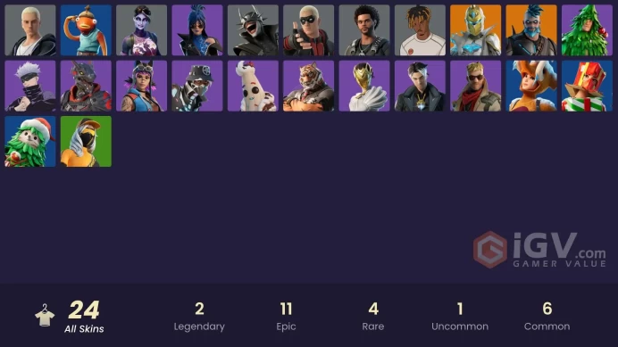 | PC/PSN/XBOX | 24 SKINS | Omegarok | Spectra Knight | Oscar | Vengeance Jones | Slim Shady | Rap Boy | Hope | Dark Bomber | 0 VBUCKS | FqOfM |