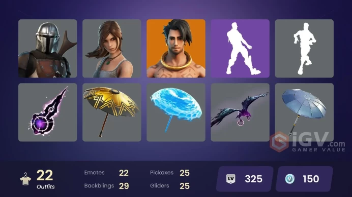 | PC/PSN/XBOX | 22 SKINS | Predator | Kymera | Mandalorian | Raz | Spire Assassin | Lexa | Neymar Jr | Kondor | Michonne | 150 VBUCKS | Fr6xJ |