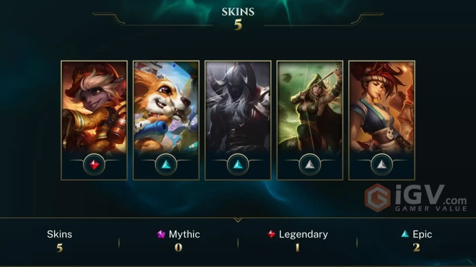 [Code A144] Level 47 + 5 Skins / Very Cheap