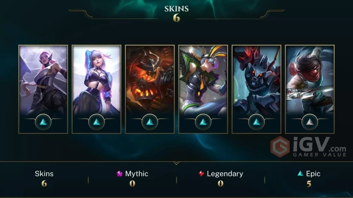 [Code A138] Level 49 + 6 Skins / EUW / Very Cheap