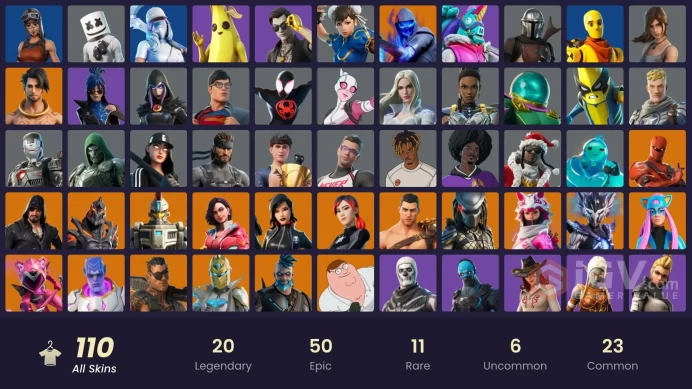 [PC] 110 skins | Renegade Raider | Sentinel | Spire Assassin | Kymera | Ruin | Sorana | Fusion | Omegarok | Vi | Blackheart | Rox | Polarity