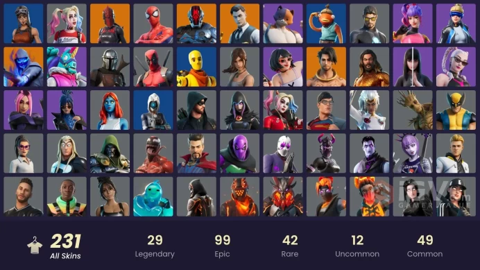[PC] 231 skins | Renegade Raider | Neo Versa | Gold Meowscles | Gold Midas | Gold Brutus | Carbon Commando | Cloud Striker | Tart Tycoon 
