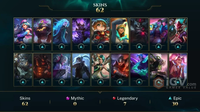 EUNE  Unranked // ✨ +115 Champion / 6173 BE / +64 Skins / 107 Level / Full Access /  Click for Full Details