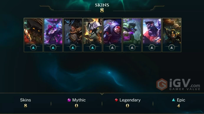 EUW Unranked // ✨ +62 Champion / 144 BE / +8 Skins / 76 Level / Full Access / Click for Full Details