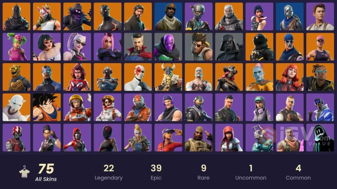 FA / 73 SKINS / OG AERIAL ASSAULT TROOPER / BLACK KNIGHT / SPARKLE SPECIALIST / THE REAPER / BLUE SQUIRE / OG STW
