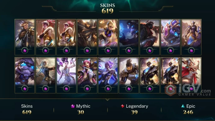 EUW / BRONZE 2(60LP) - 172 Champ - 619 Perfect Skins(6 Ultimate, 30 Mythic, 39 Legendary, 246 Epic) - 5.7K BE - S2 ACC - FULL ACCES -CHEAP