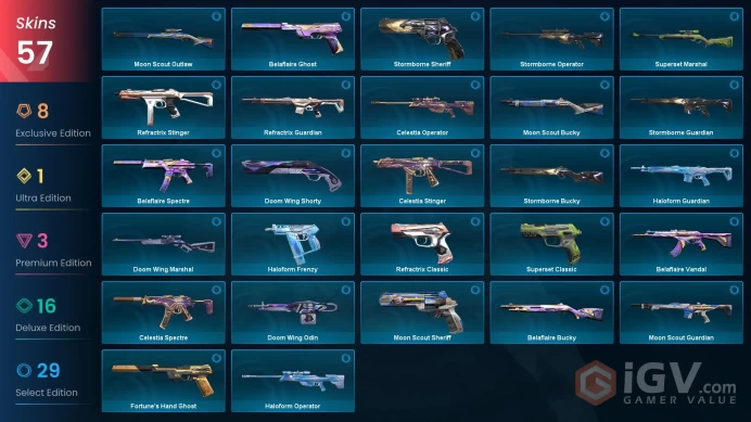 EU | VCT 2025 Karambit, Phaseguard Vandal, Primordium Vandal, Singularity Phantom, Mystbloom Operator, Gaia's Vengeance Ghost, Spectrum Classic