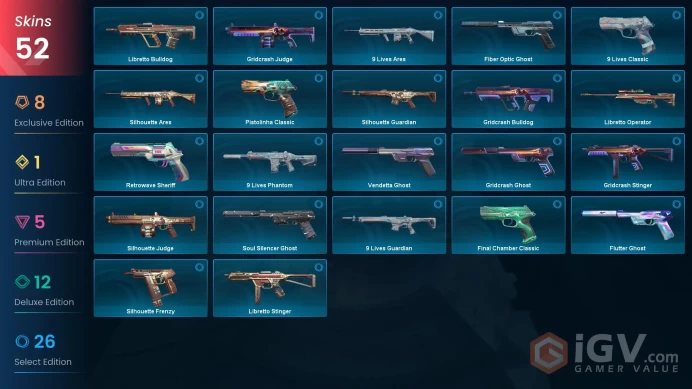 52 Skins // EU-TR // ChronoVoid + Glitchpop + Imperium + Protocol + Nocturnum + Ion + Prime + Oni + Neptune + Recon + 4 Knife // FULL Access