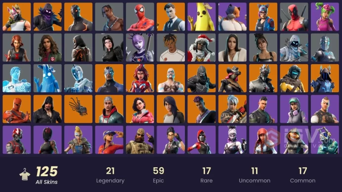 [PC/PSN/XBOX/Nintendo]  125 skins F/A :  Travis Scott | Gold Brutus | Gold Midas | Ragnarok | Vendetta | Zenith | Rox | Fade | Carbide | Enforce