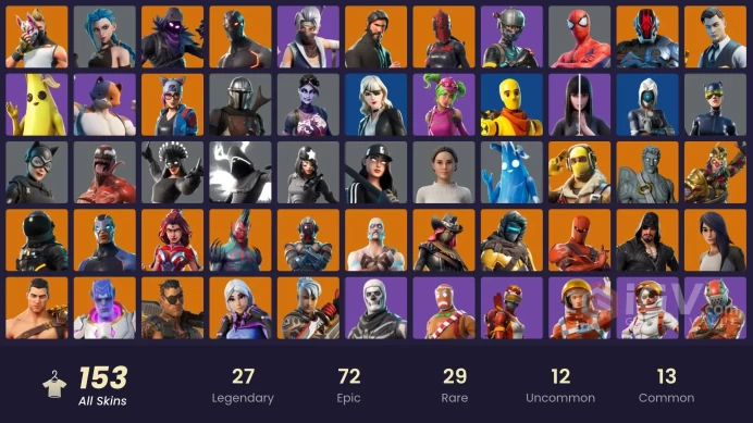 [PC/PSN/XBOX/Nintendo]  153 skins F/A :  Leviathan Axe | Take The L | The Reaper | Elite Agent | Tart Tycoon | Blitz | Rogue Agent | Arcane Jinx