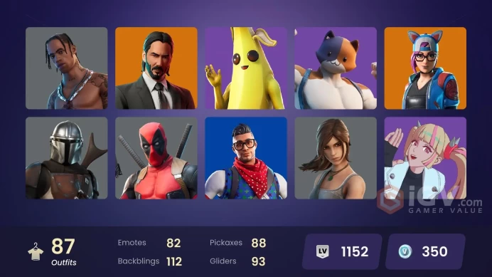 87 skins | Travis Scott | Ride The Pony | Snowflake | Clutch | Fixer | Sultura | Prodigy | Grind | Renzo the Destroyer | Fade | Sentinel