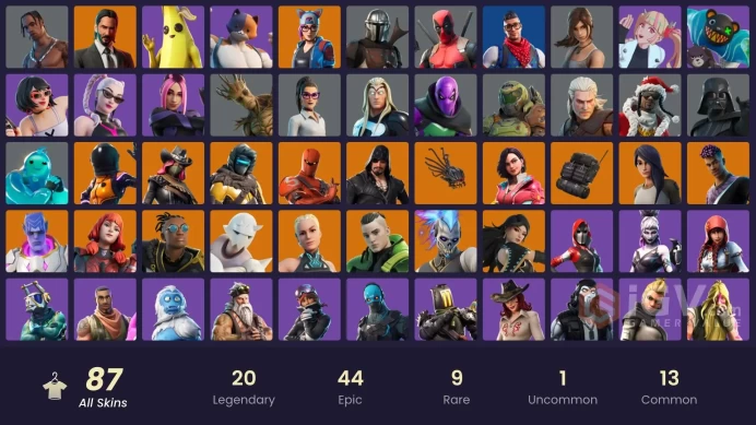 87 skins | Travis Scott | Ride The Pony | Snowflake | Clutch | Fixer | Sultura | Prodigy | Grind | Renzo the Destroyer | Fade | Sentinel