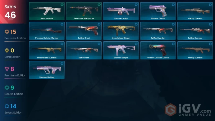 EU - LVL 60 - Unranked - 8 Knifes - 46 Skins (~62,975 VP) Champions 2022 Butterfly Knife, Reaver Karambit, Recon Balisong, Prime2 Karambit, Cham